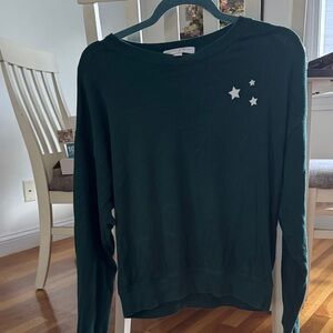 Spiritual Gangster Green Sweatshirt with White Stars